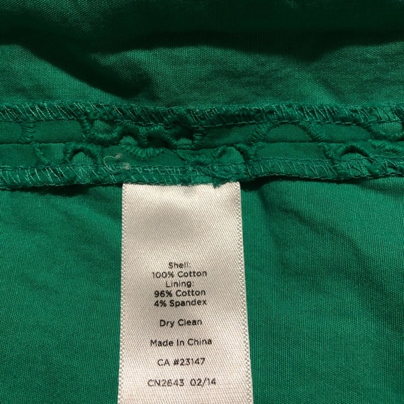 Talbots Dresses Talbots Green Eyelet Sheath Dress Size 2 Kelly